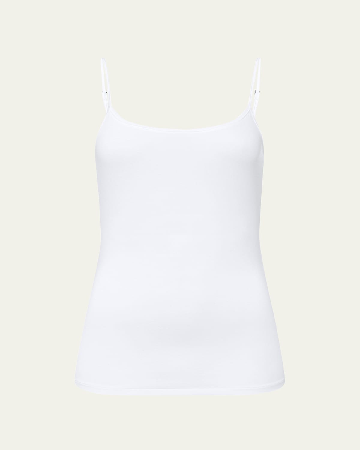 Hanro Cotton Sensation Scoop-neck Stretch-cotton Jersey Top In White