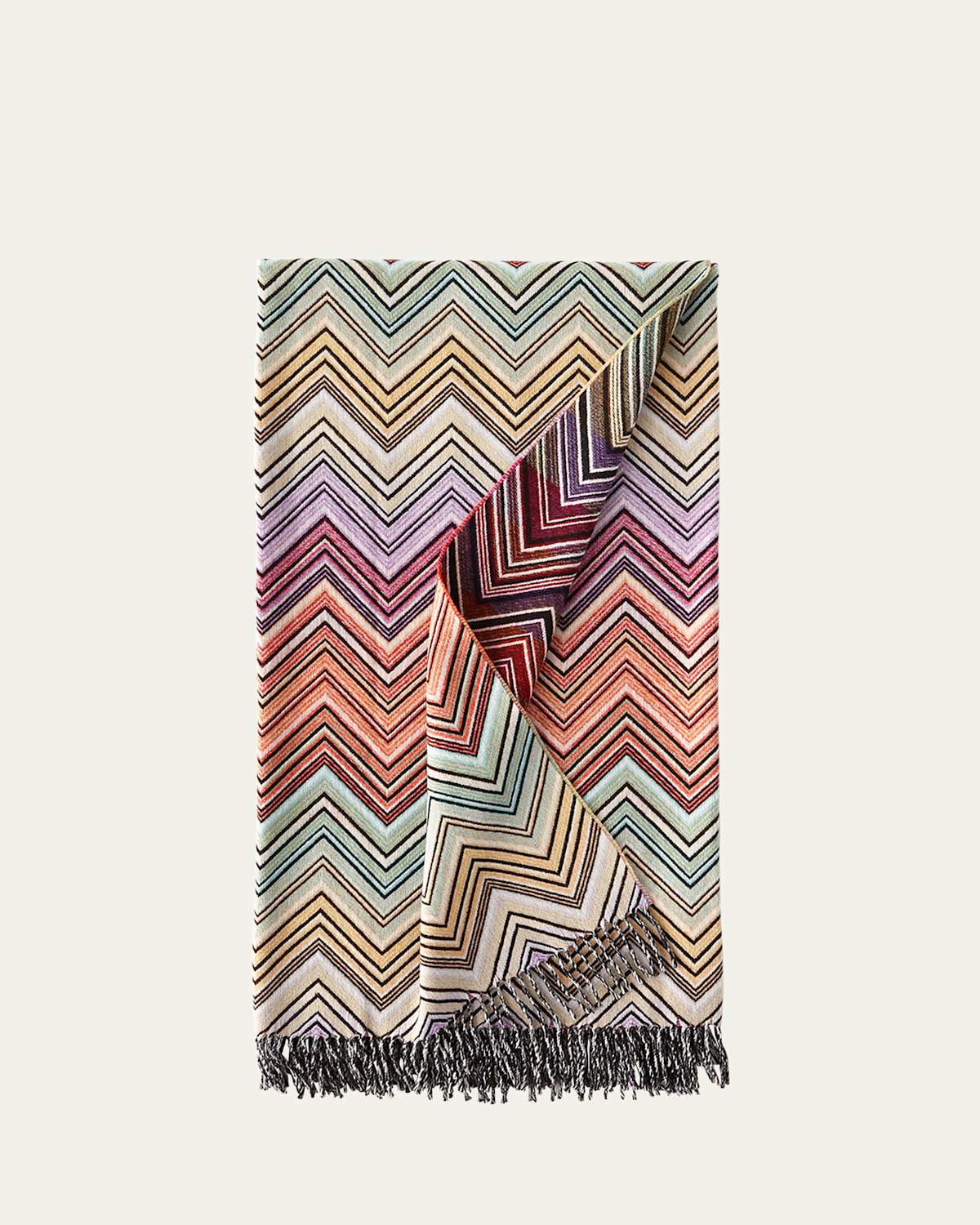 Missoni Perseo Zigzag Wool/cashmere Throw, 51" X 75" In Pattern