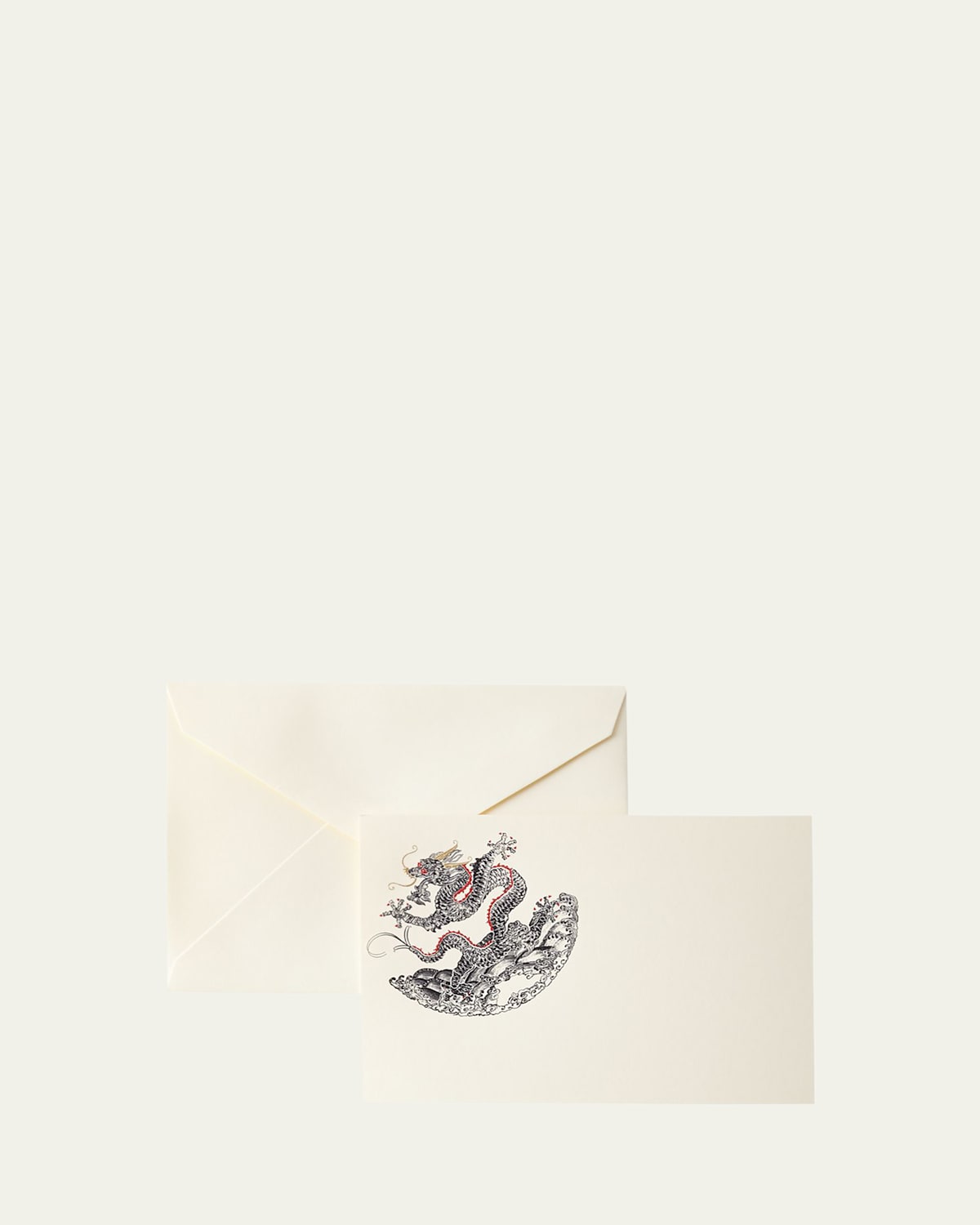 Bernard Maisner Hand-Engraved Dragon Cards with Envelopes, Set of 10