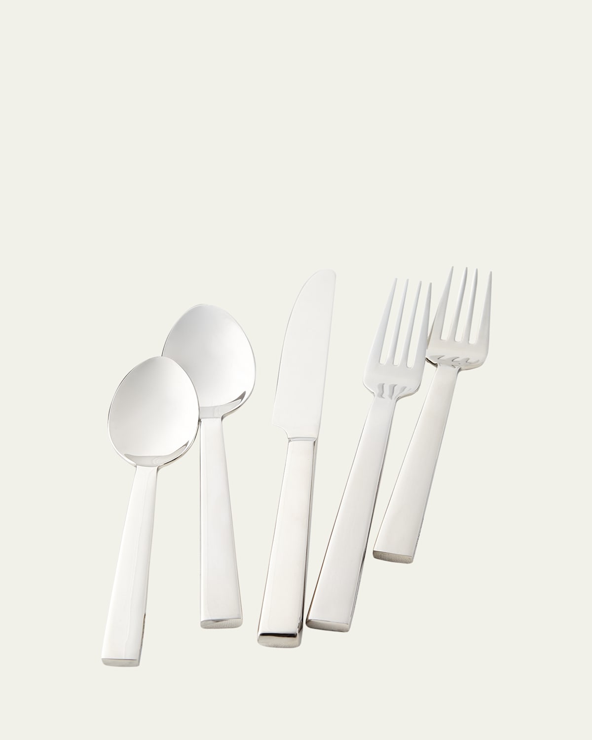 Polo Ralph Lauren 5-piece Academy Flatware Place Setting In Silver