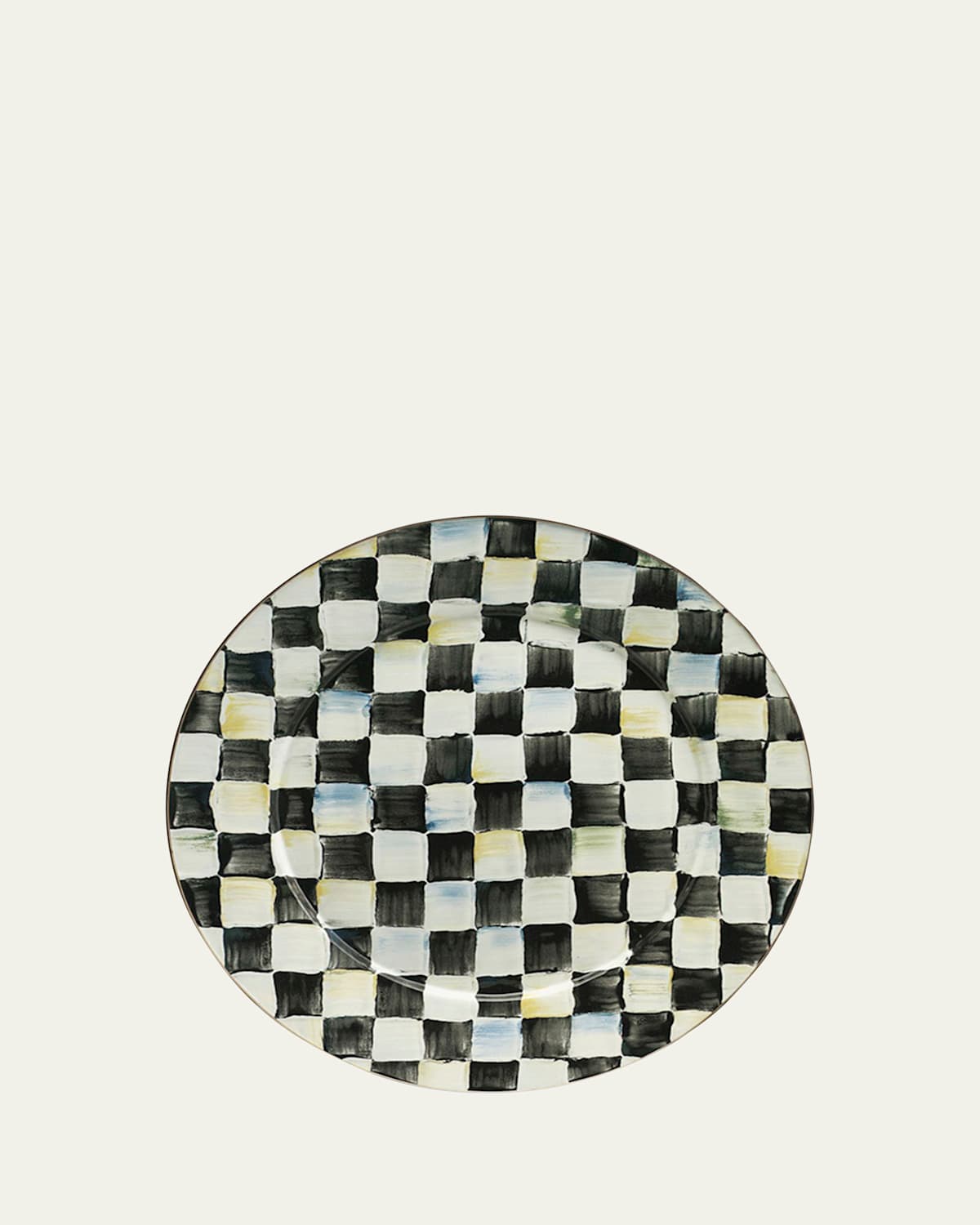 MacKenzie-Childs Courtly Check Enamel Serving Platter