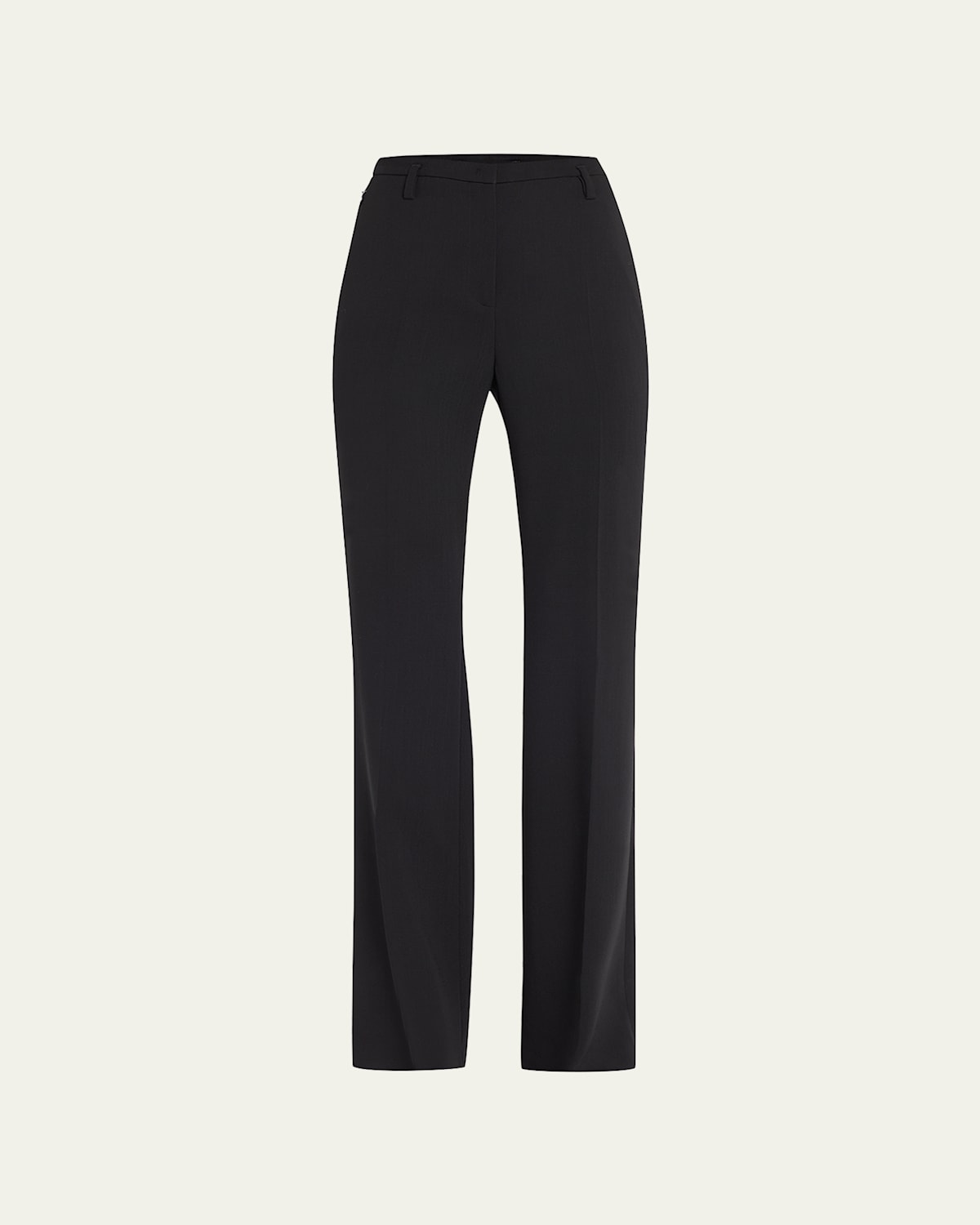 Akris Farrah Boot-cut Mid-rise Wool Pants In Black