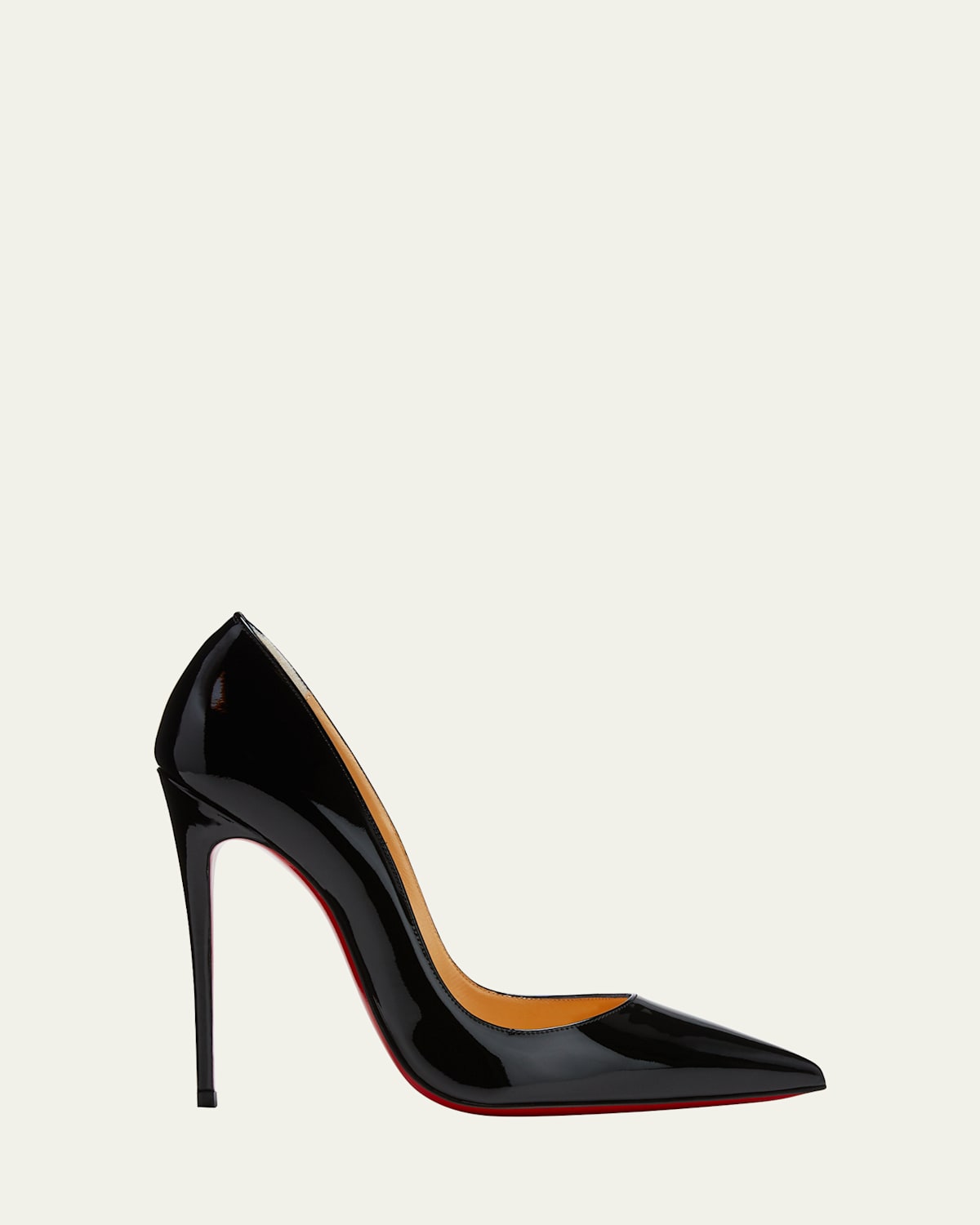 Christian Louboutin Kate Pointed Toe Patent Leather Pump In Black
