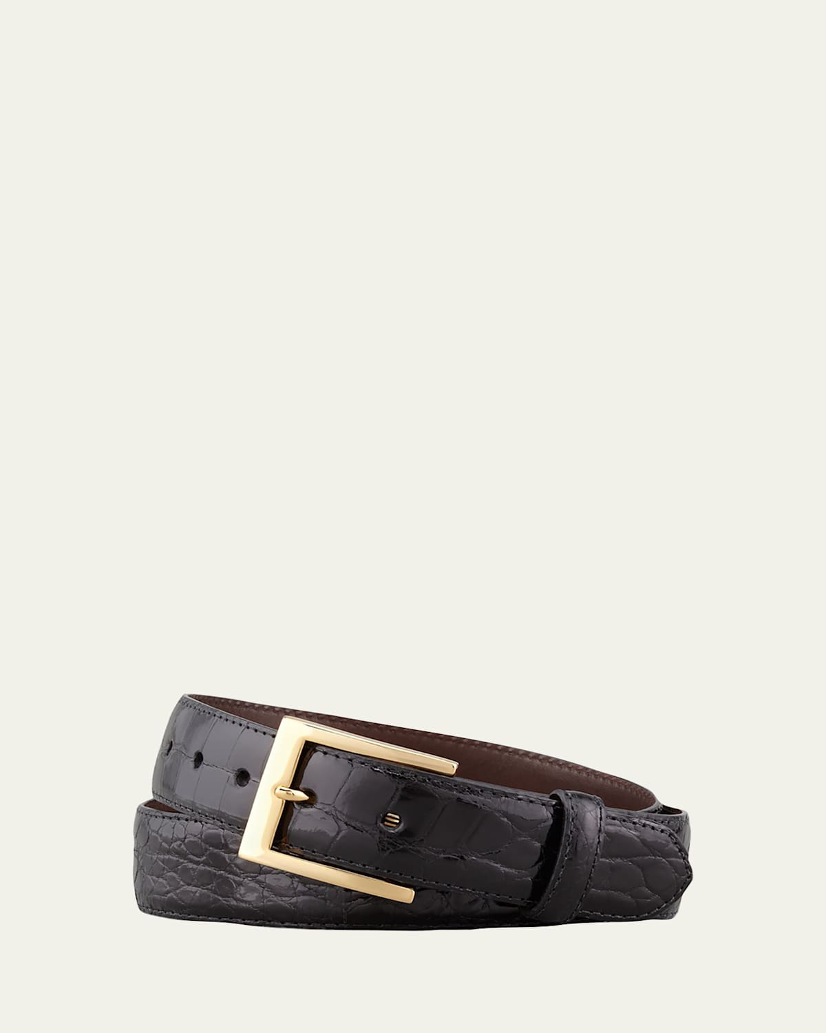 Matte Alligator Belt, Black