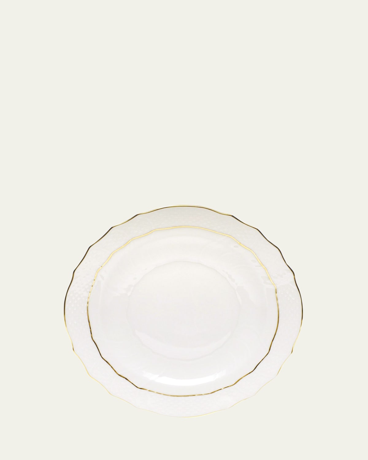 Herend Golden Edge Salad Plate In White