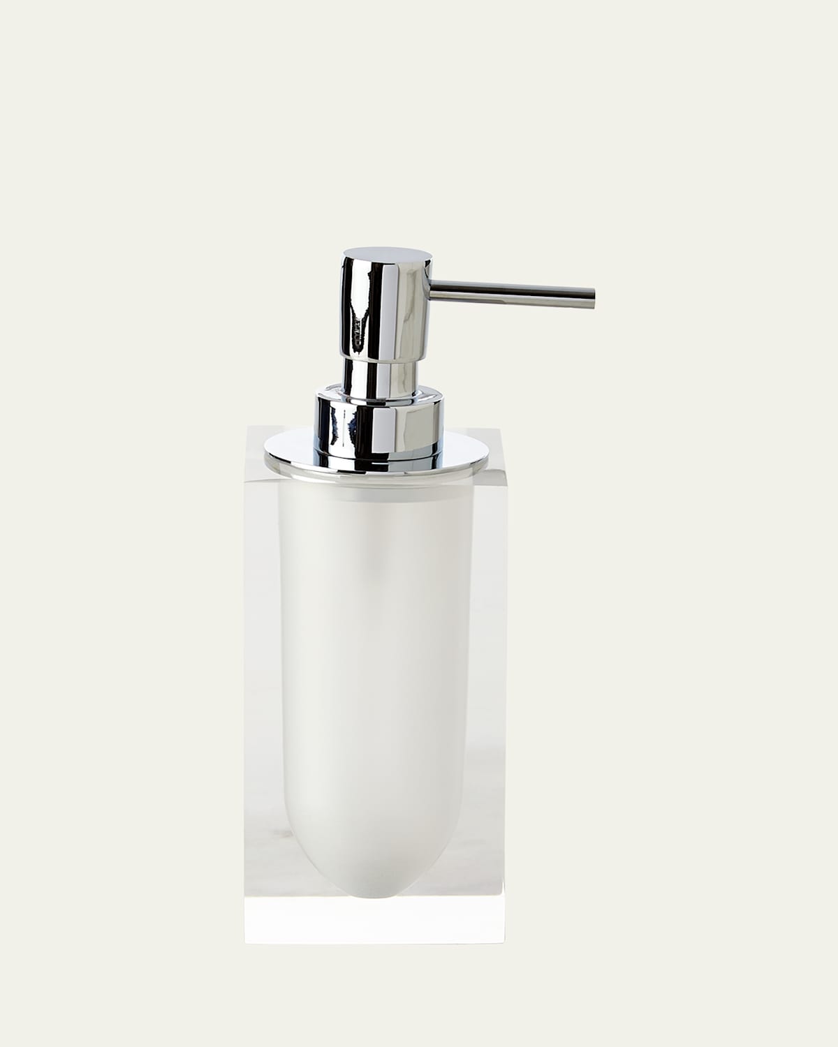 Jonathan Adler White Hollywood Pump Dispenser In Clear/ White