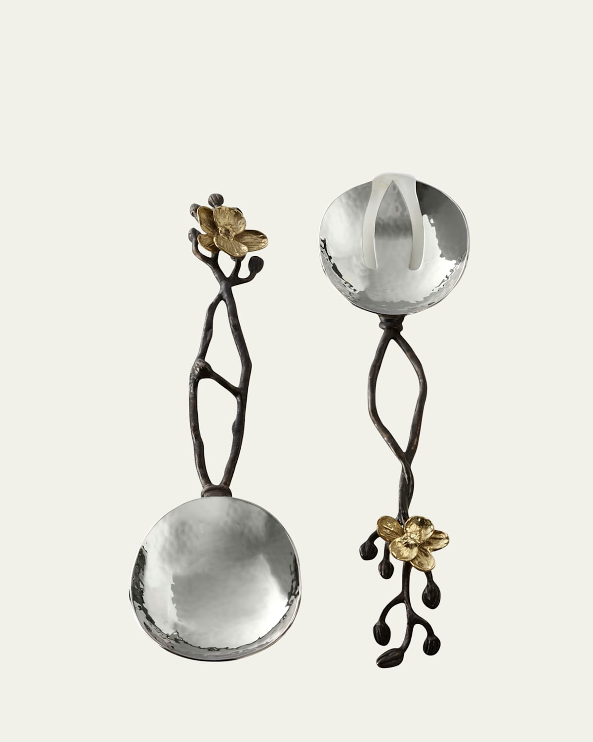 Michael Aram Two-piece Gold Orchid Serving Set