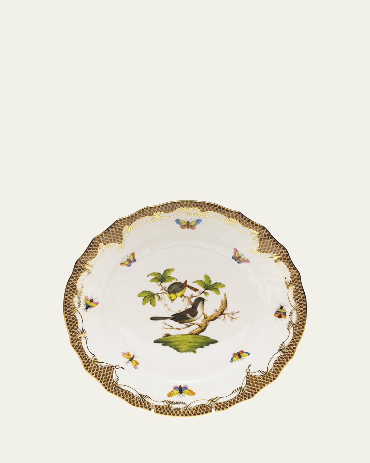 Herend Rothchilds Bird Brown Dinner Plate