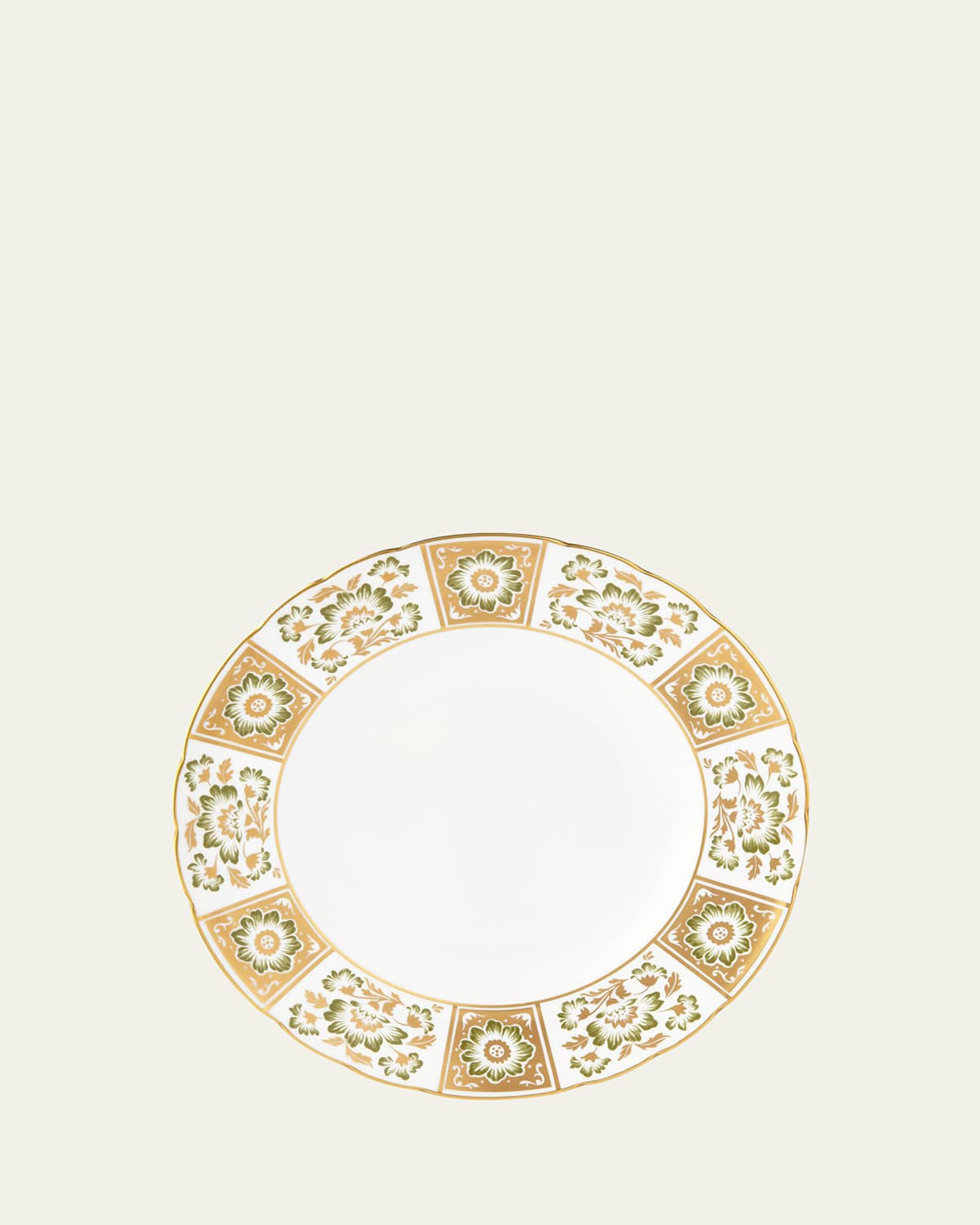 Royal Crown Derby Derby Panel Green Dinner Plate