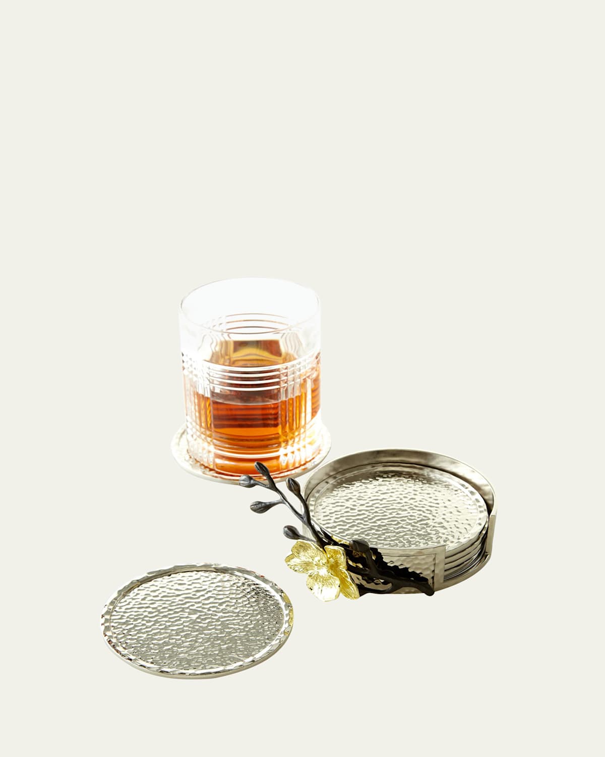 Michael Aram Gold Orchid Coasters, 6-piece Set In Silver