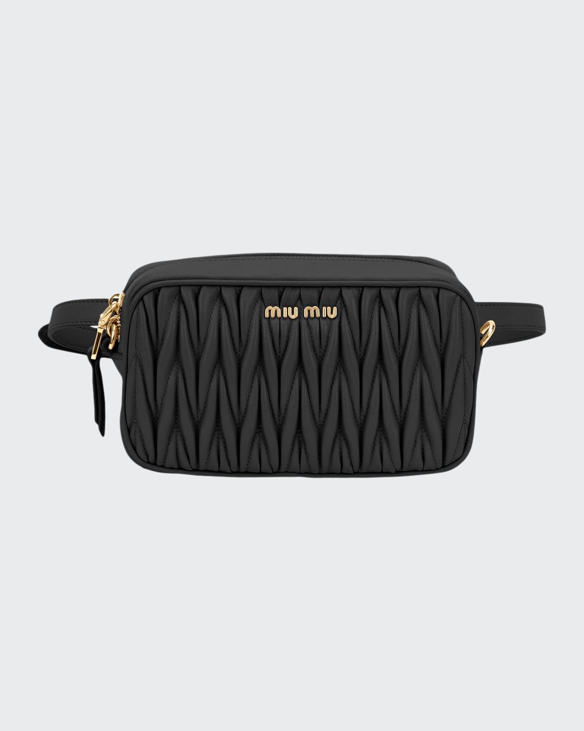 Matelasse Leather Belt Bag