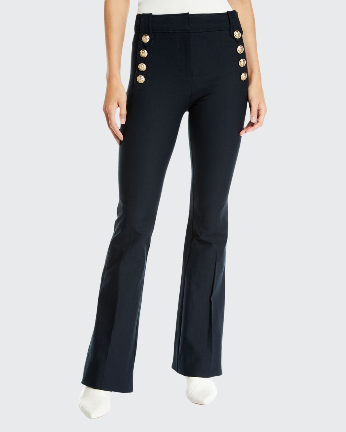 Derek Lam 10 Crosby Robertson Cropped Flare In Black