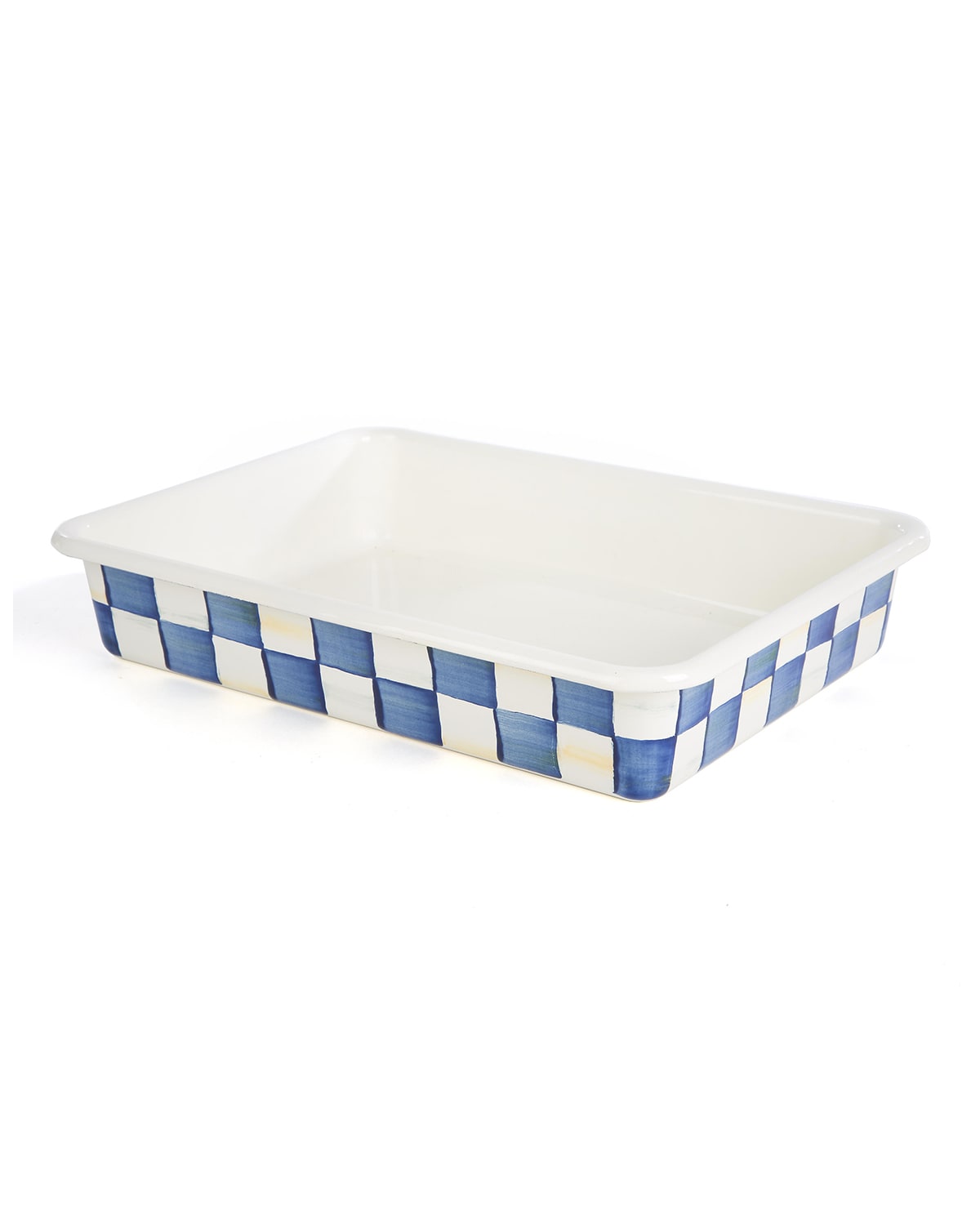 Mackenzie-childs Royal Check Baking Pan, 9" X 13" In White
