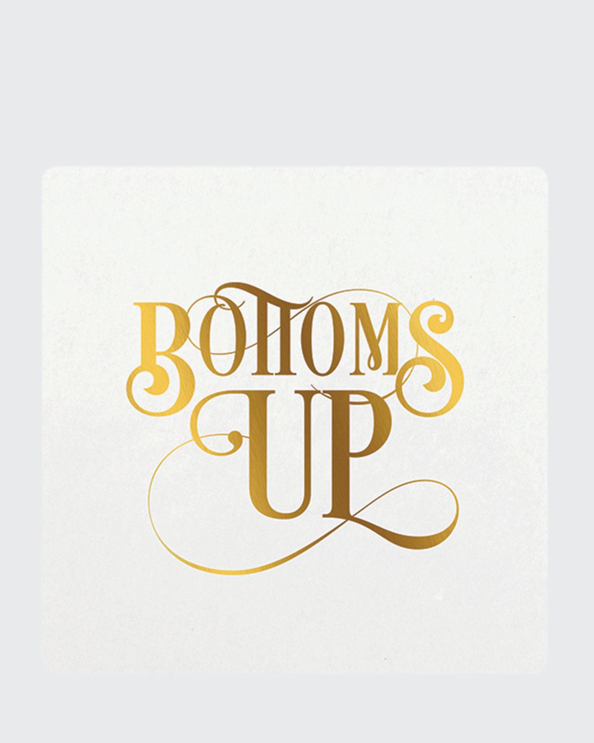 Bell'invito Bottoms Up Coasters - Set Of 18 In Gold