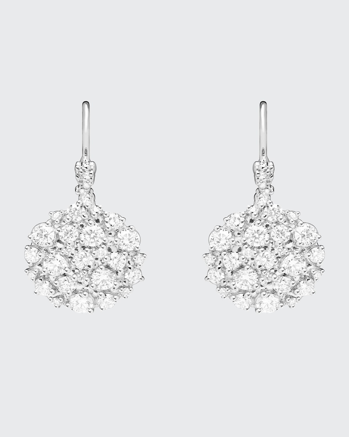 18k White Gold Diamond Confetti Wire Earrings