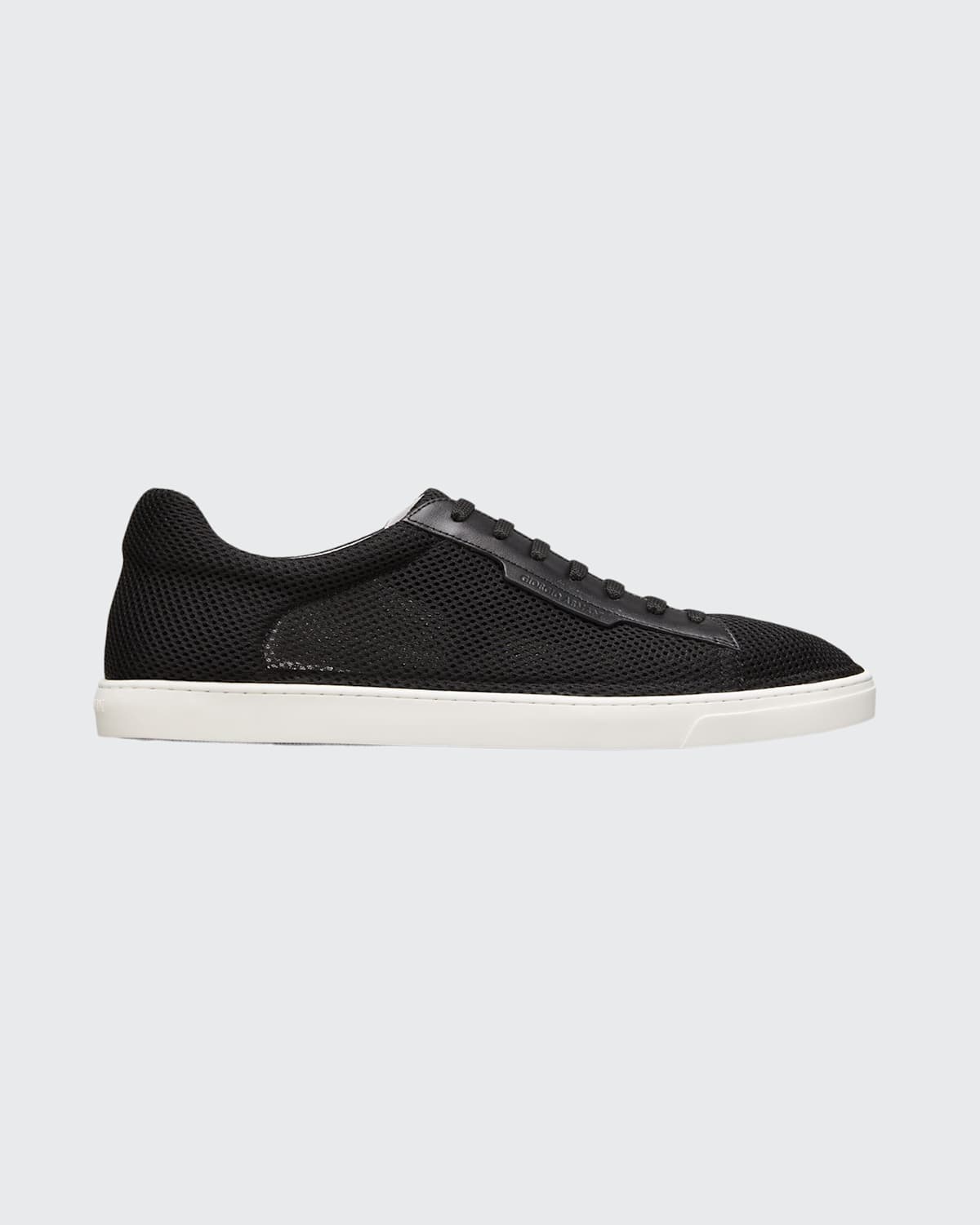 Men's Mesh & Leather Low-Top Sneakers