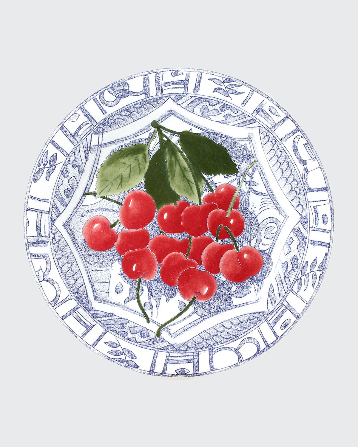 Gien Oiseau Blue Dessert Plate In Multi