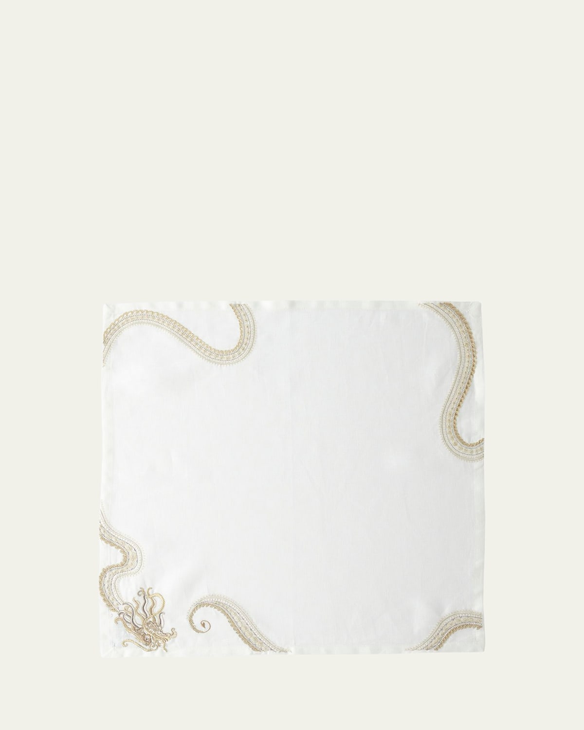 Kim Seybert Dragon Imperial Napkin In White Pattern