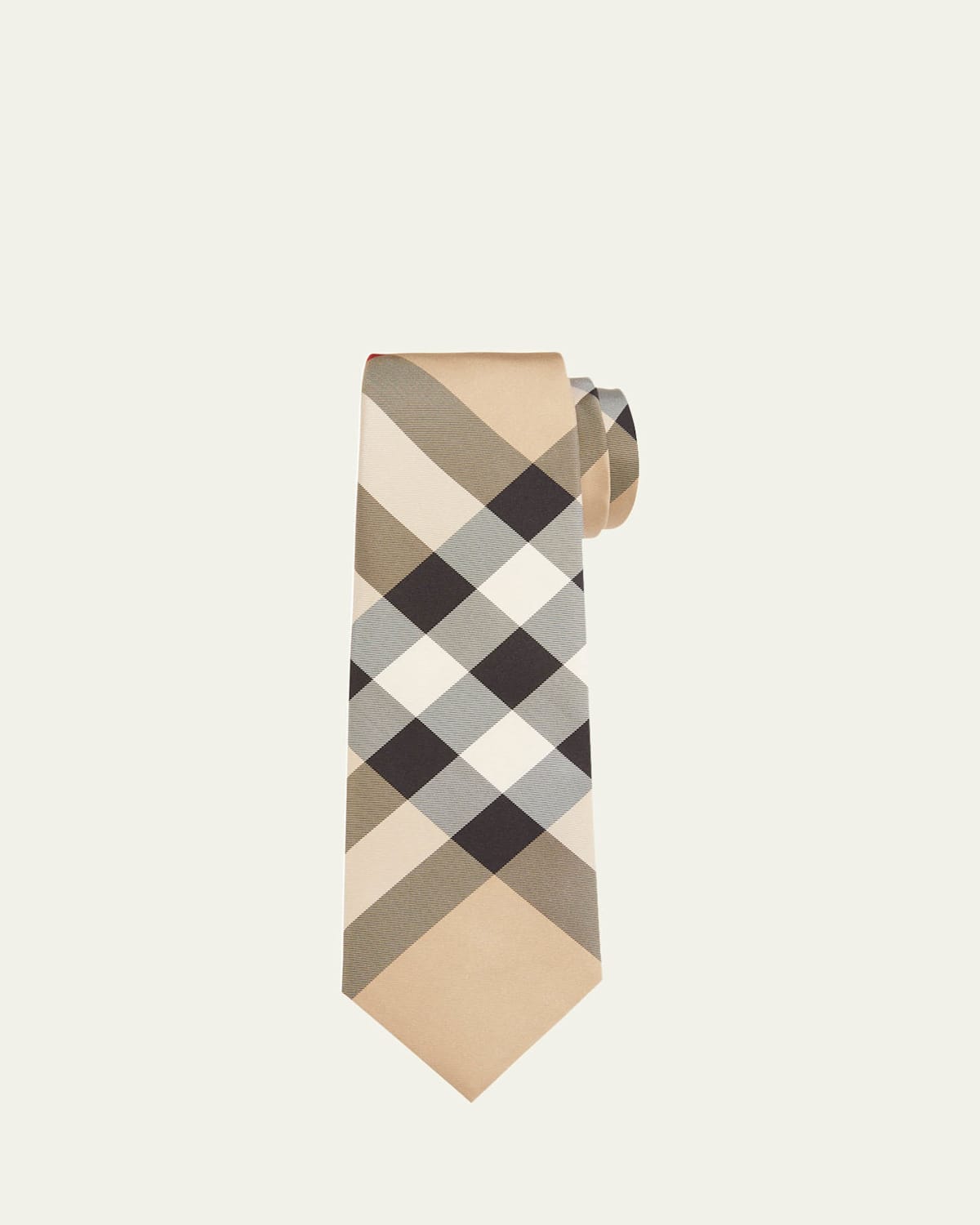 burberry Manston Exploded Check Silk Tie in Beige Smart Closet