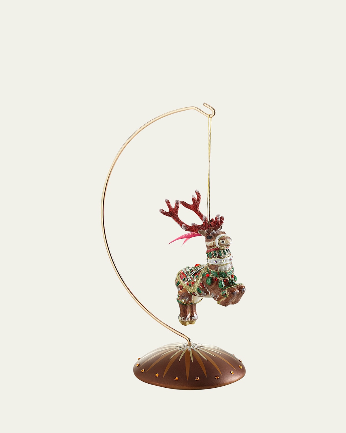 Jay Strongwater Large Ornament Stand In Brown