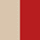 Sand Beige/Crimson Red Suede