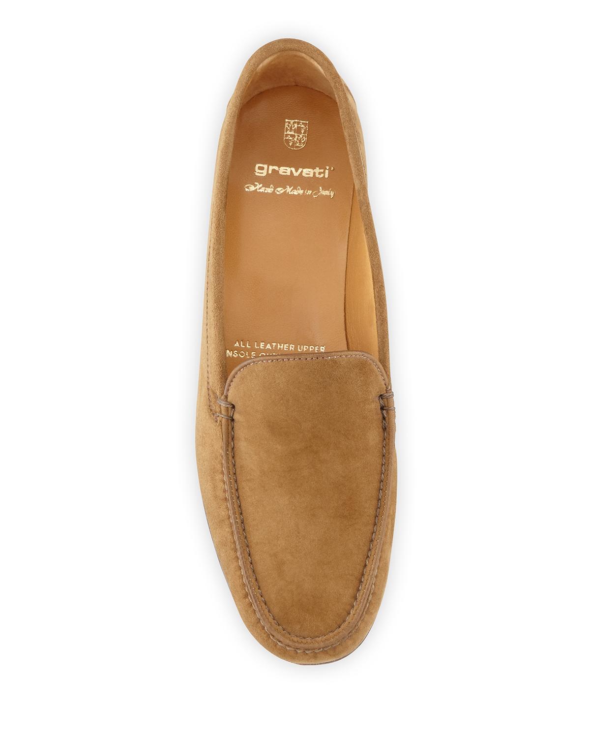 GRAVATI for Bergdorf Goodman Elegant Brown Leather Slip-On Loafers GRAVATI for Bergdorf Goodman Elegant Brown Leather Slip-On  main image 4