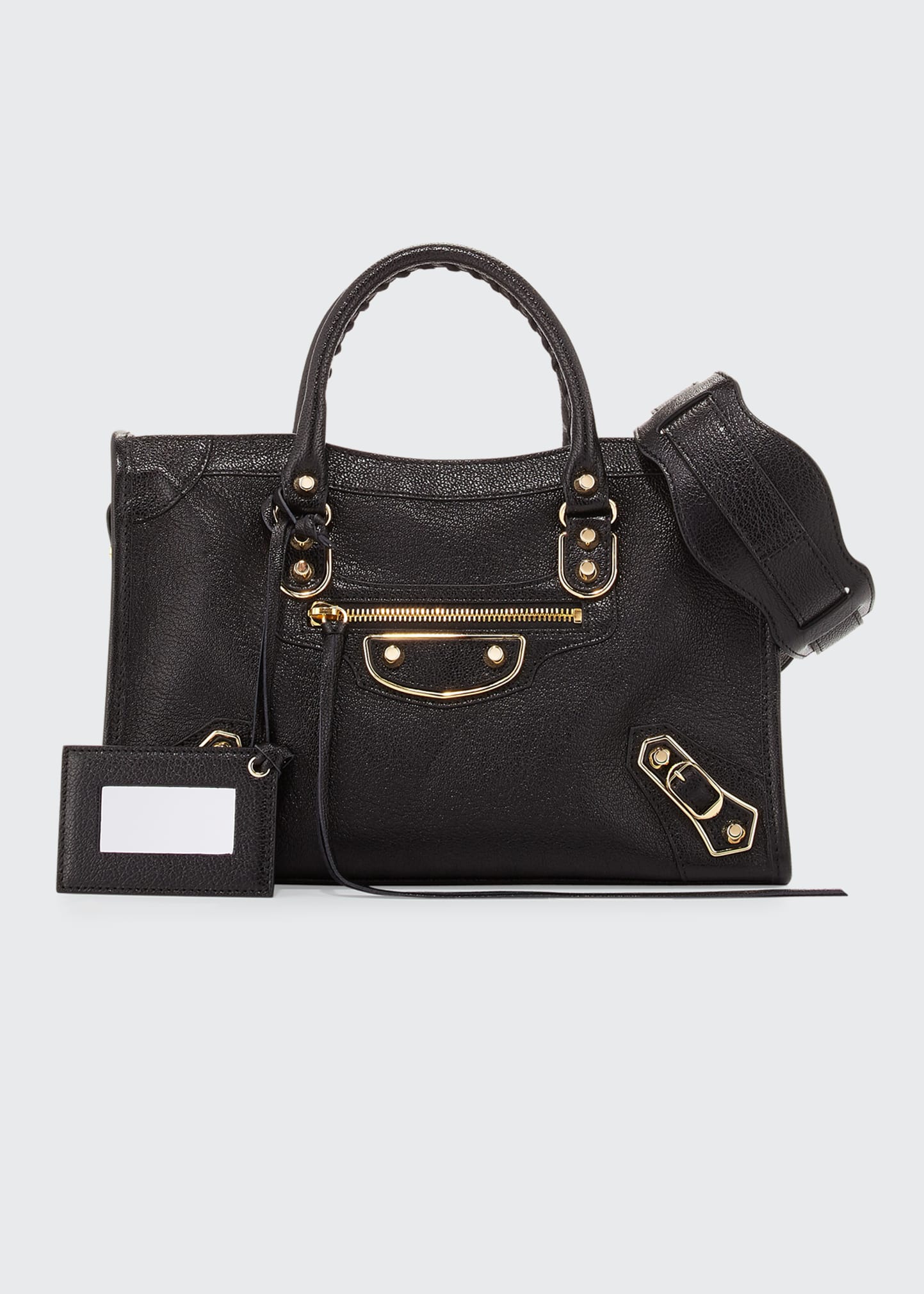 BALENCIAGA レザー ビジネスバッグ ブラック ゴールド金具 BALENCIAGA バレンシアガ レザー ビジネスバッグ BALENCIAGA ブラック