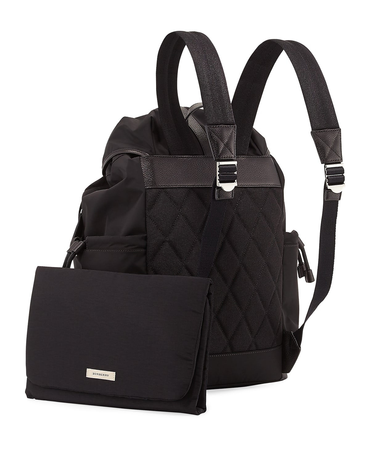 Burberry Watson FlapTop Diaper Bag Backpack, Black