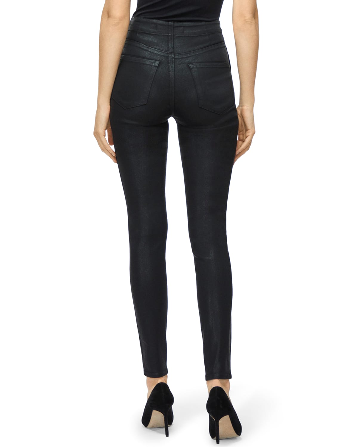 Natasha High Rise Coated Skinny Jeans