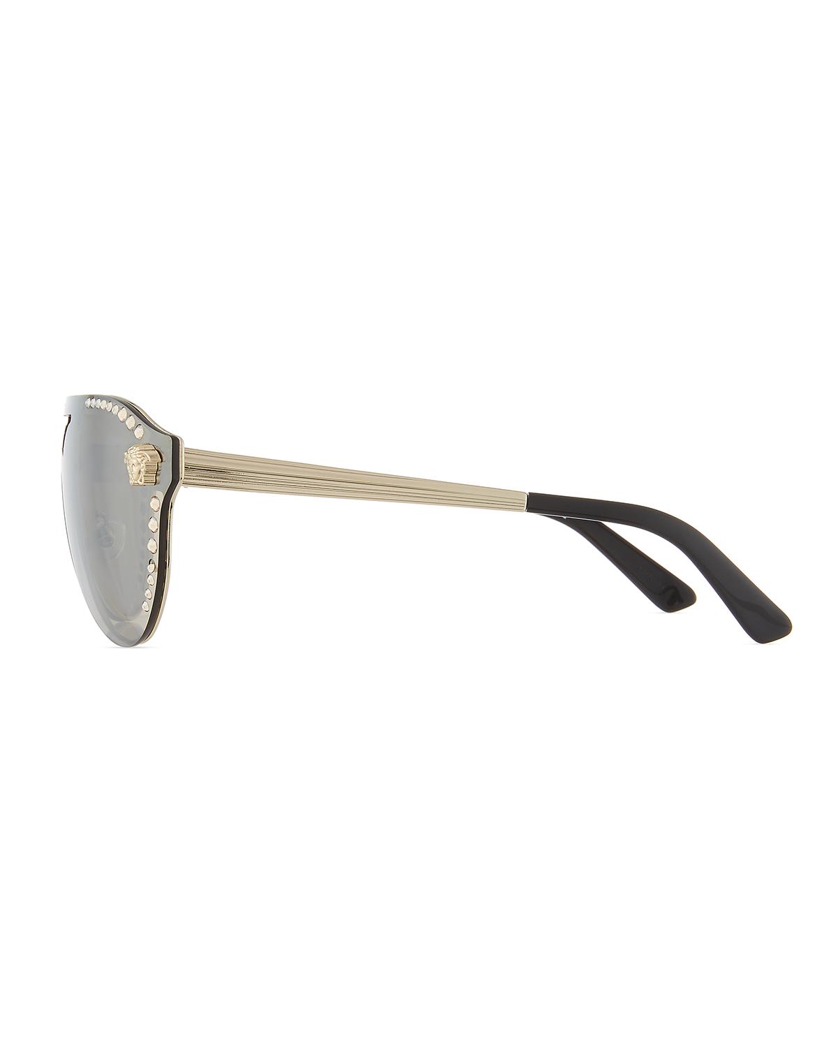 Fabulous Versace Crystal-Studded Sunglasses Gianni Versace 1990s Mod. 440/L Gold Studded Tortoiseshell  main image 4