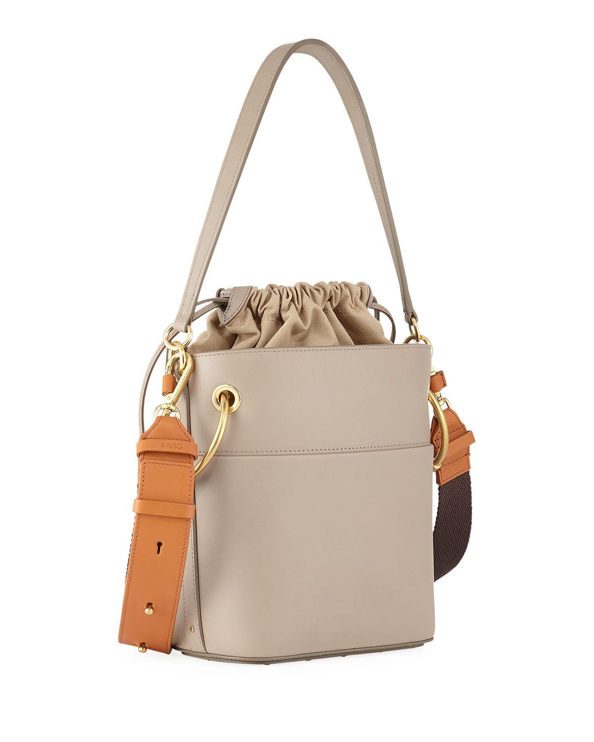 Roy Small Smooth Calf Leather Bucket Bag