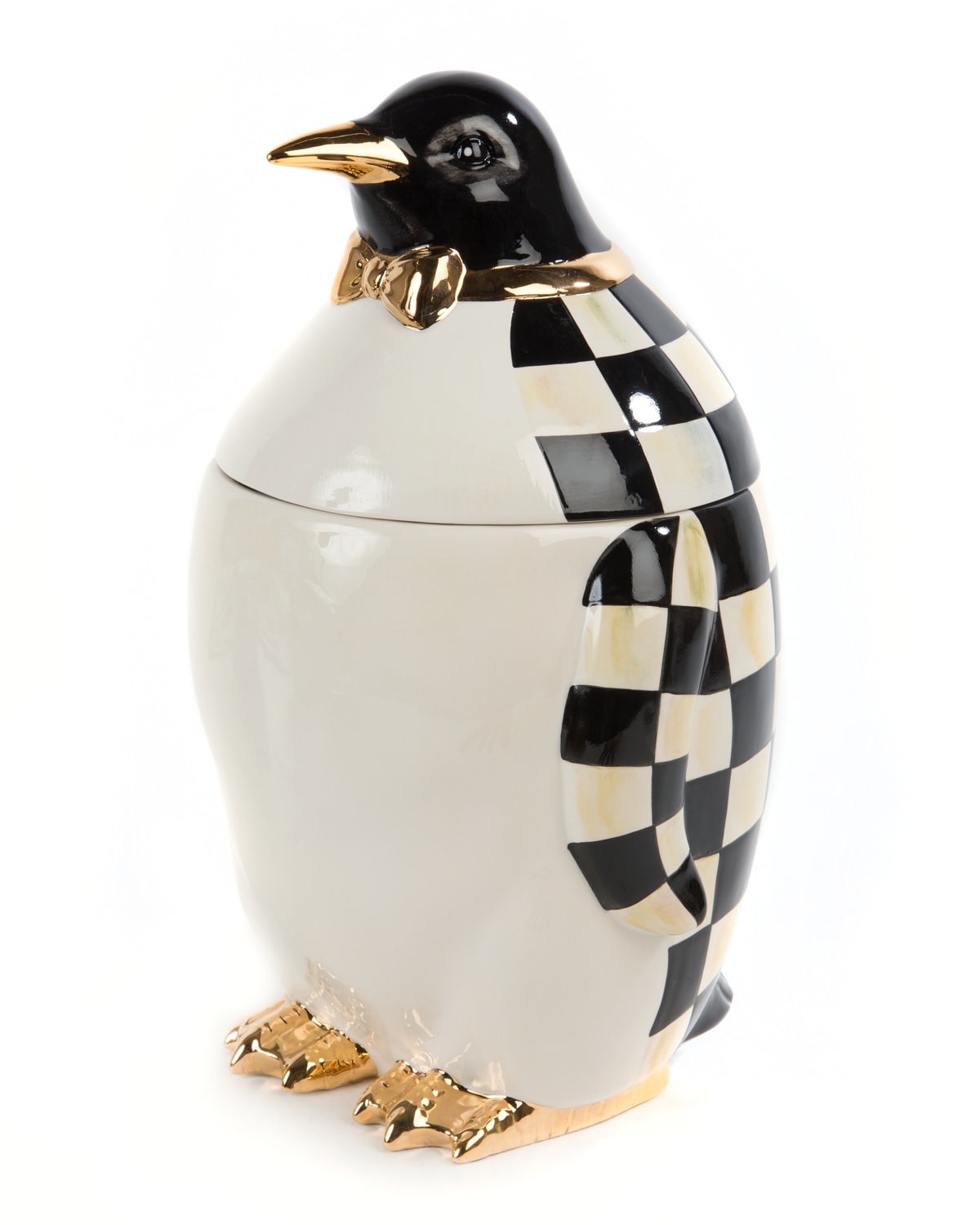 MacKenzie-Childs Courtly Check Penguin Cookie Jar - Bergdorf Goodman