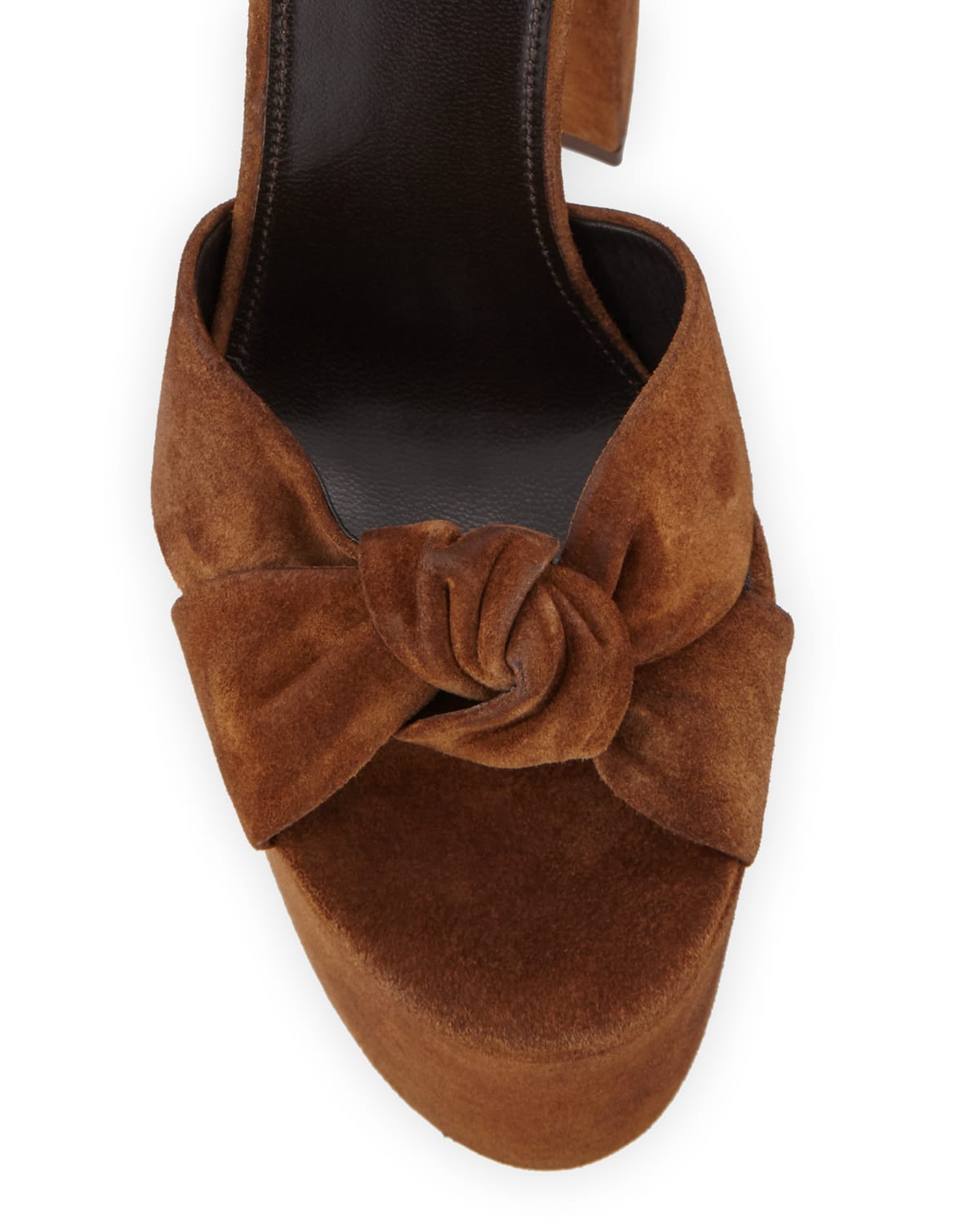 Saint Laurent Paige Platform Suede Sandals Bergdorf Goodman - Main Image