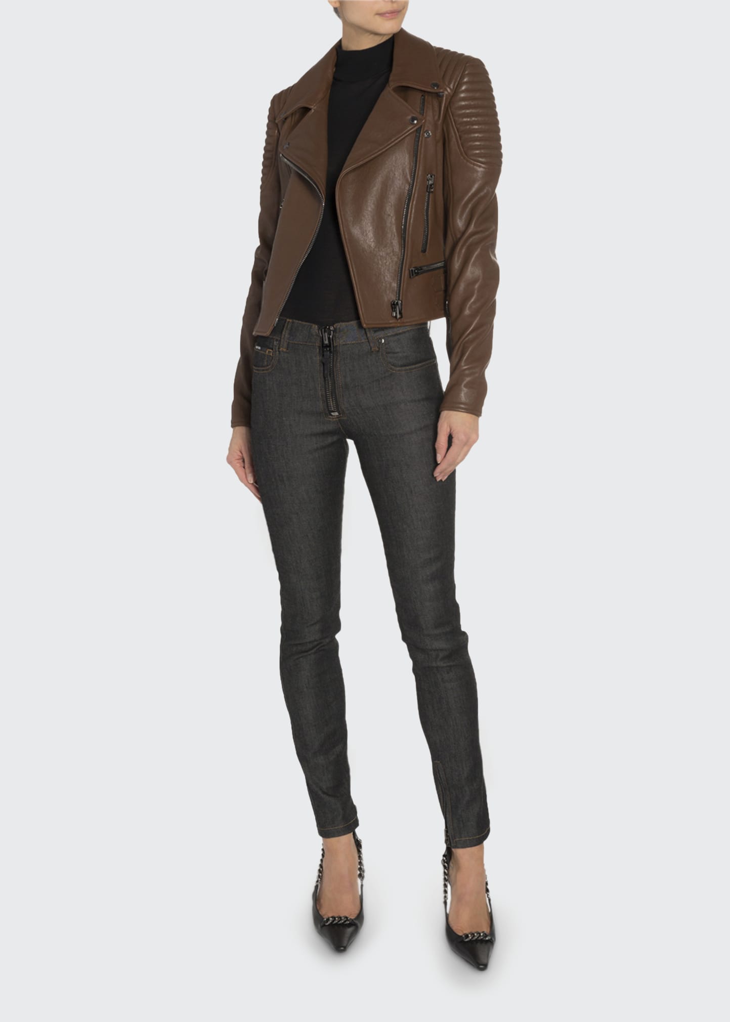 TOM FORD Leather Moto Jacket - Bergdorf Goodman