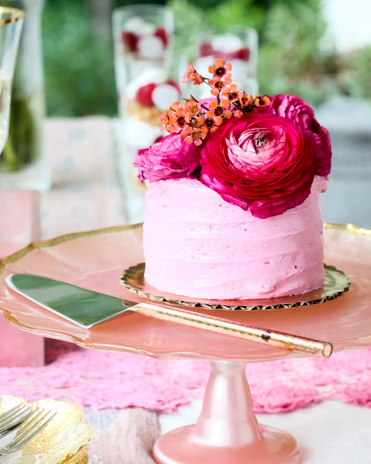 Vietri Moon Glass Cake Stand