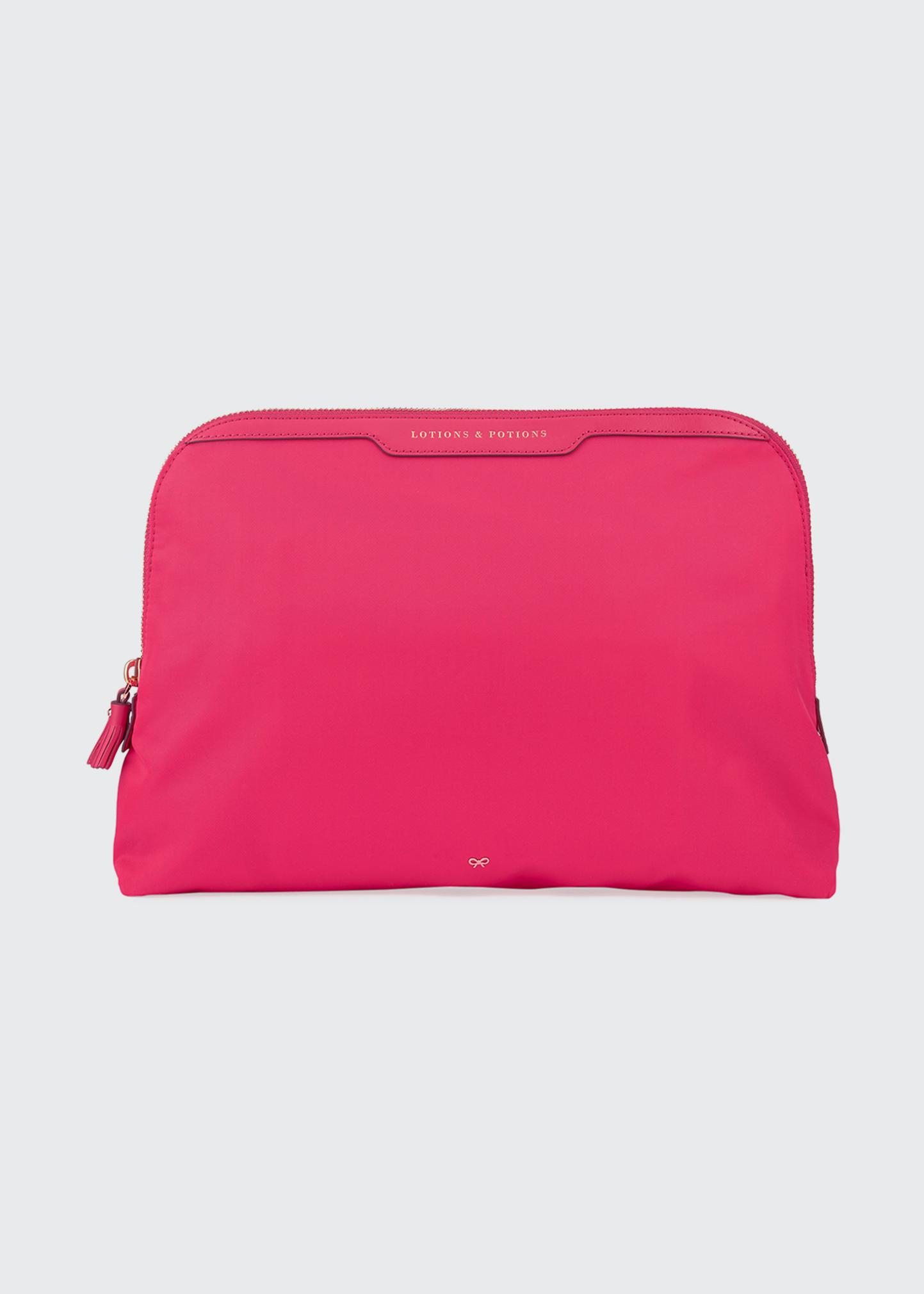 Anya Hindmarch Lotions & Potions Cosmetics Bag, Hot Pink