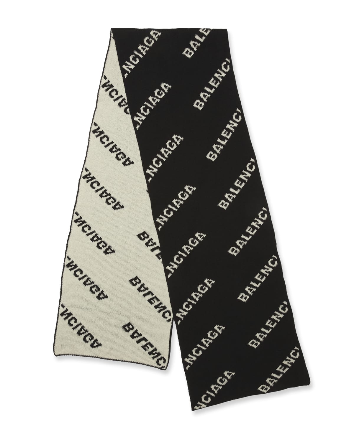 Balenciaga Men's Logo-Jacquard Wool Scarf - Bergdorf Goodman