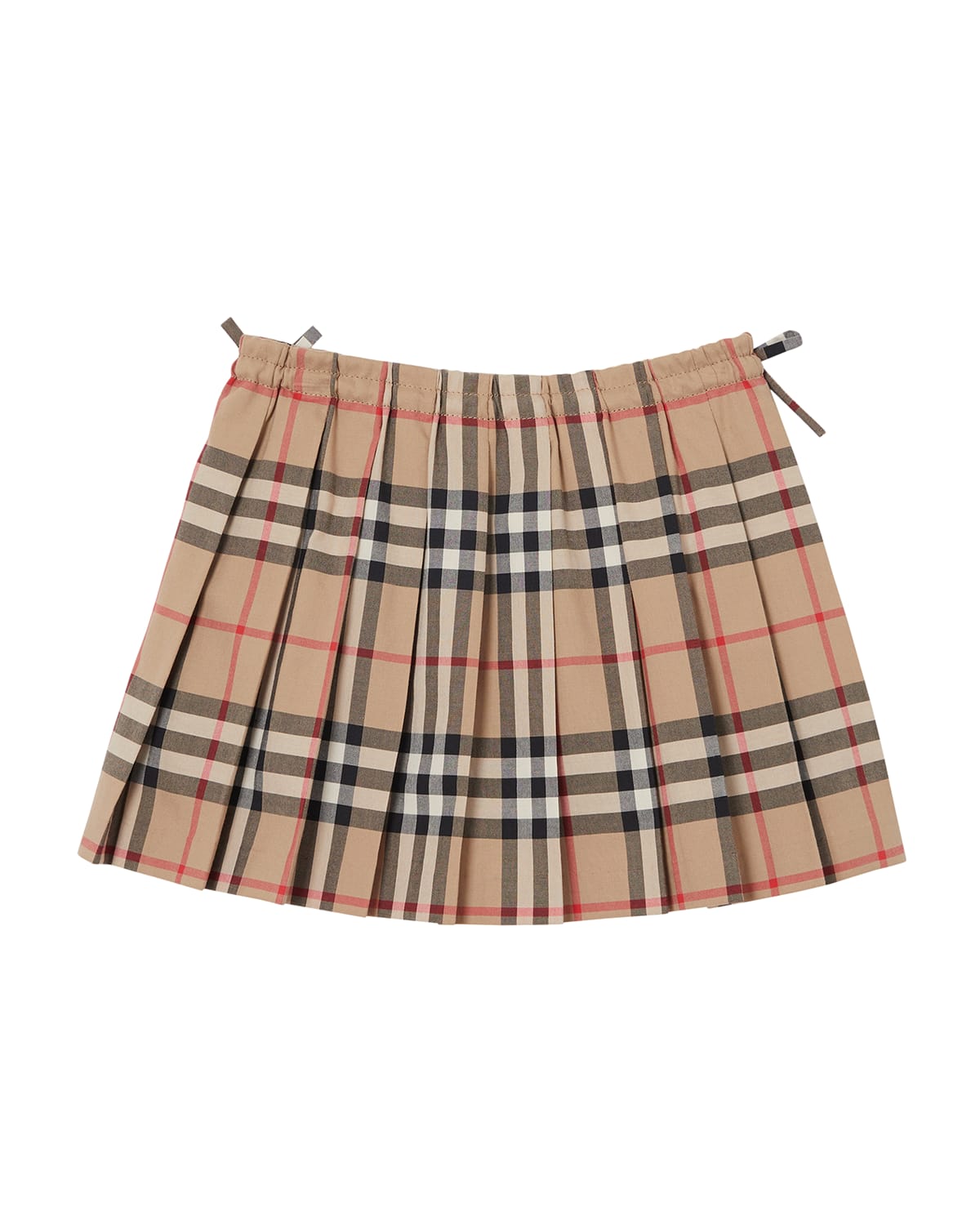 Burberry Mini Pearly Archive Check Pleated Skirt, Size 6M-2