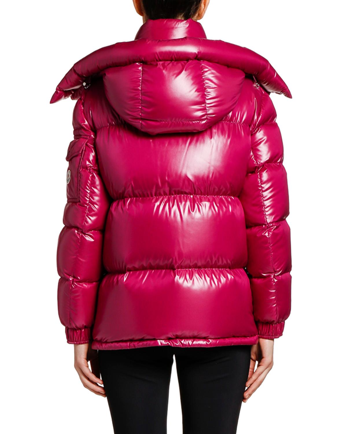 Moncler Wilson Puffer Jacket w/ Triangular Logo - Bergdorf Goodman
