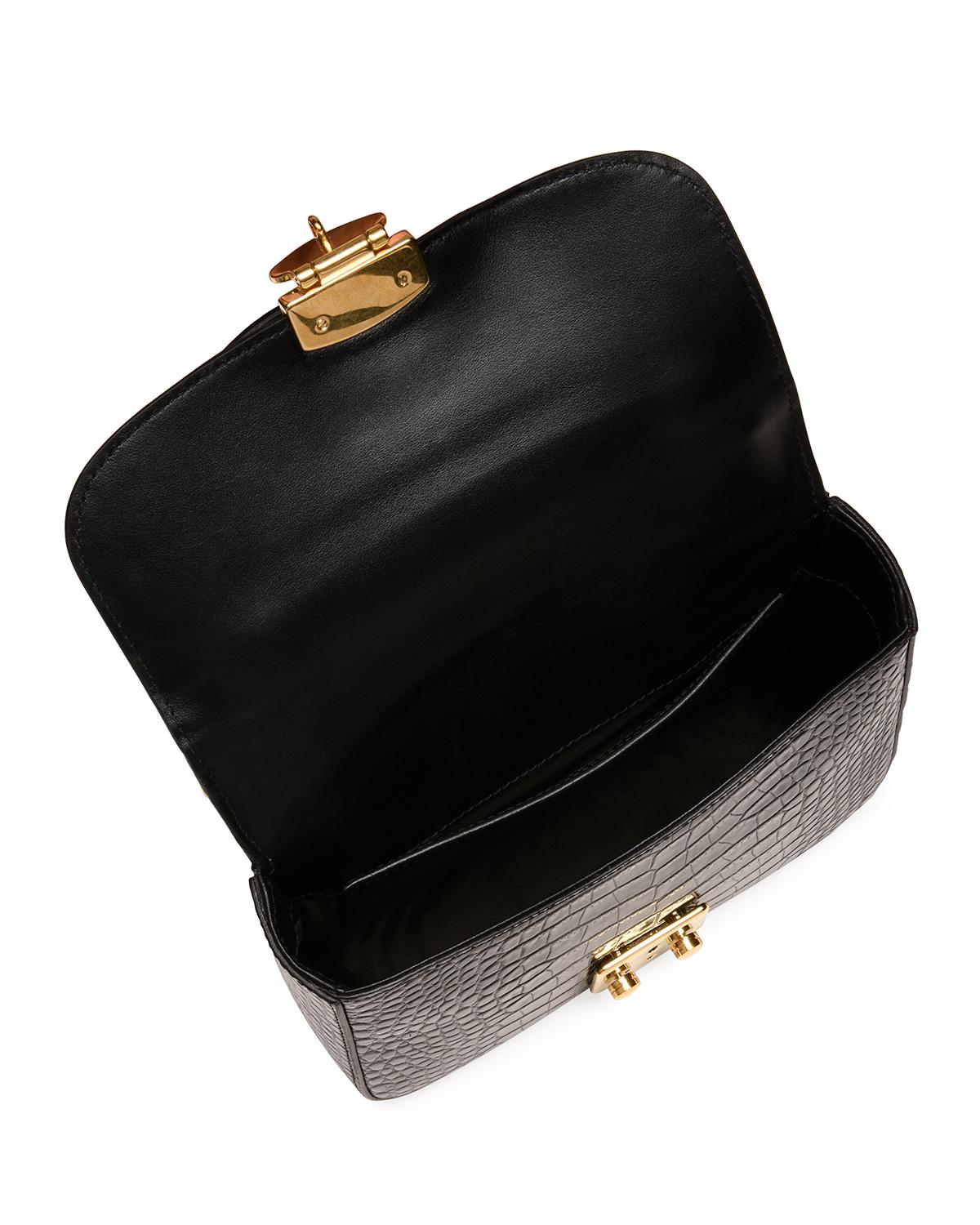 Miu Miu St. Cocco Alligator-Embossed Crossbody Bag - Bergdorf Goodman