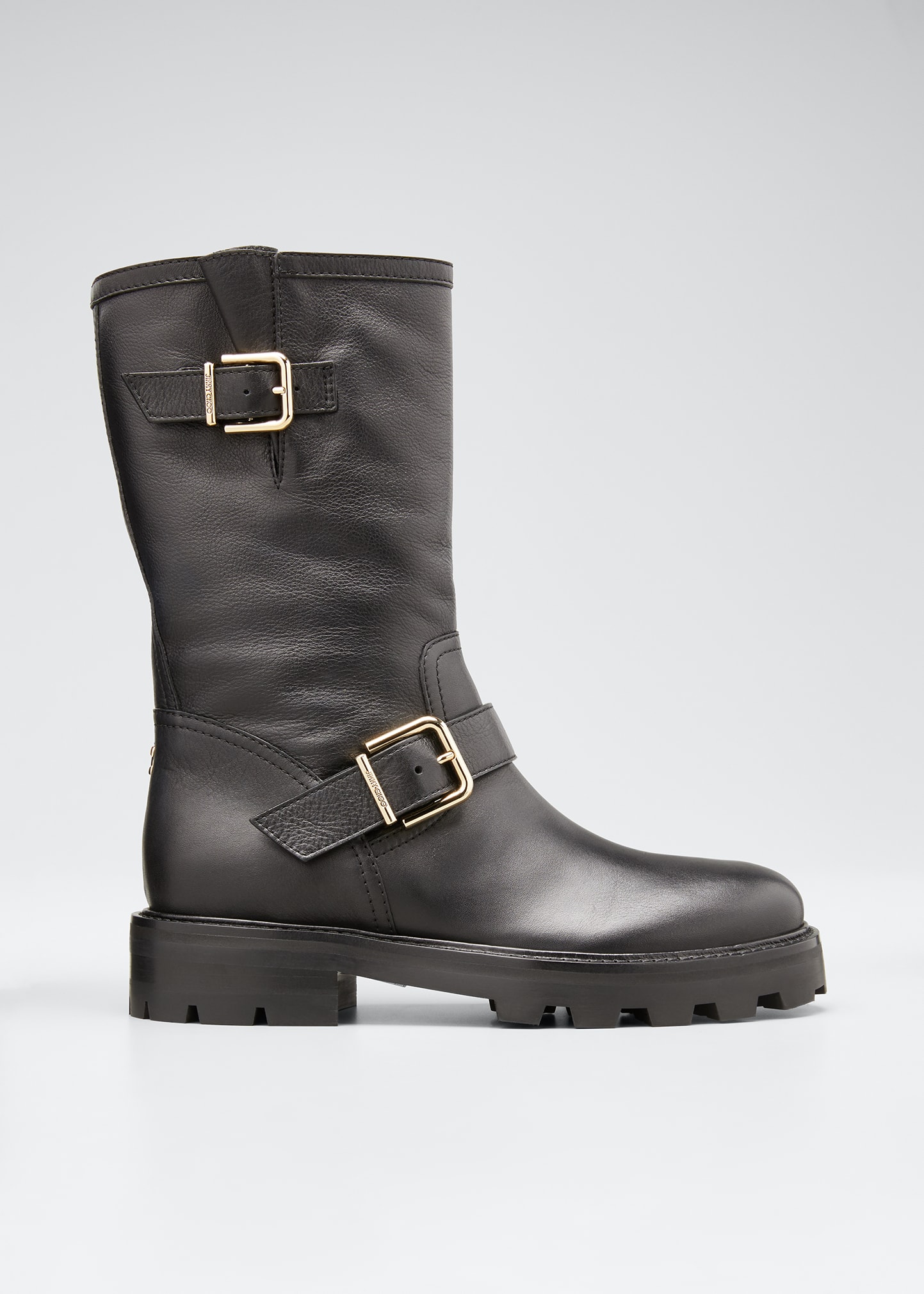Aquazzura Leather Lace-Up Tall Rain Boots - Bergdorf Goodman