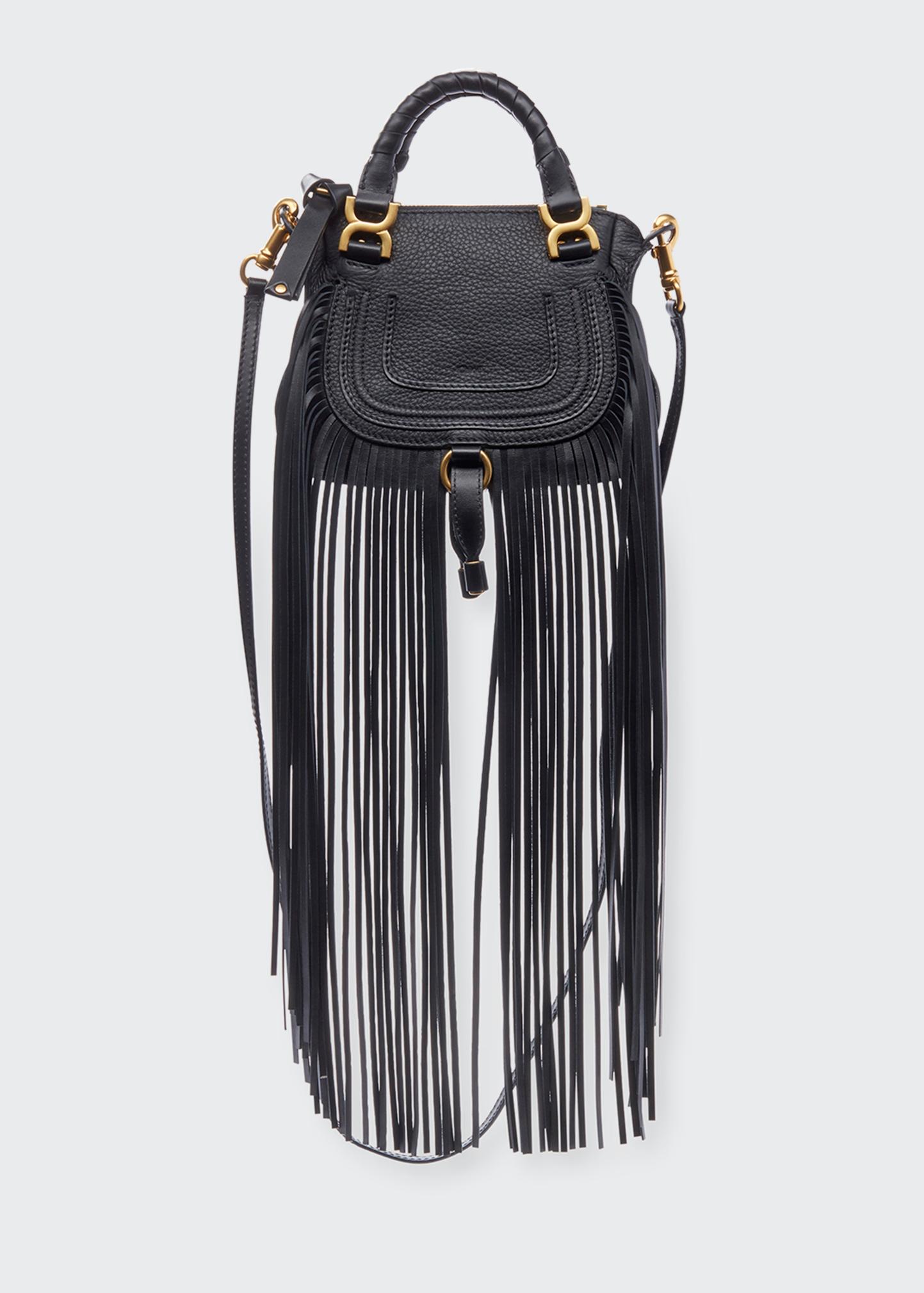 Chloé Marcie Mini Fringe Double-Carry Satchel Bag - Bergdorf Goodman