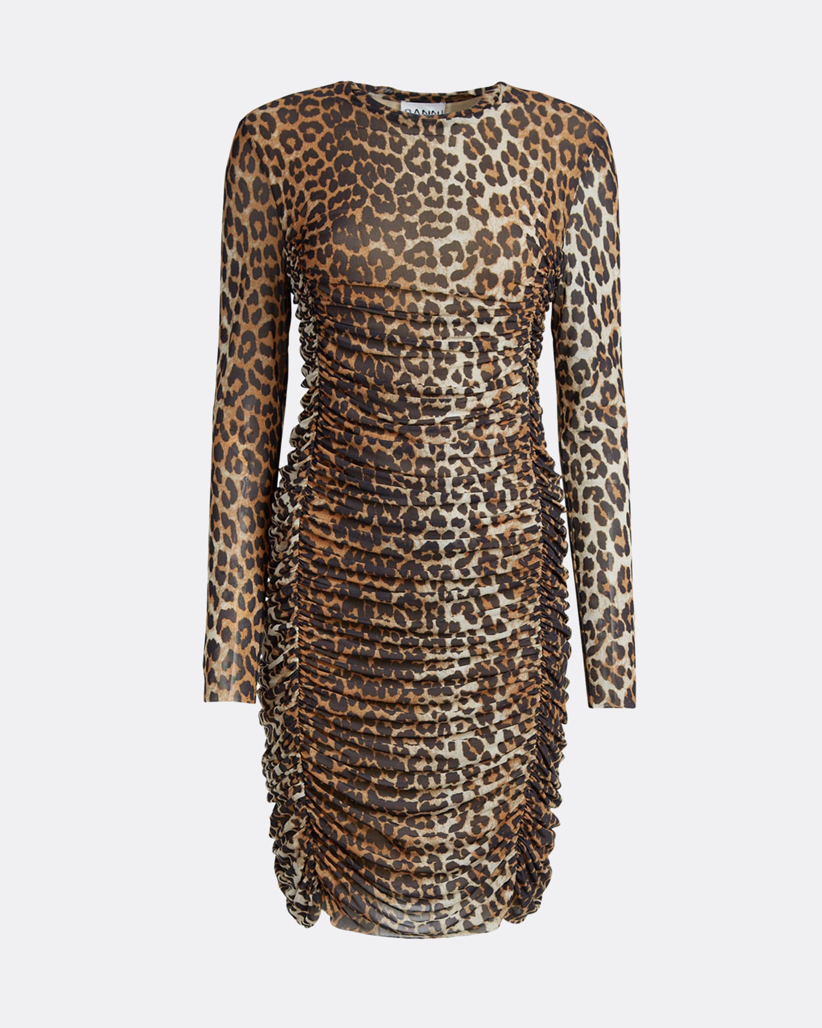 ganni leopard mesh dress Ganni Leopard Mesh Maxi Dress Size 40  Mine & Yours