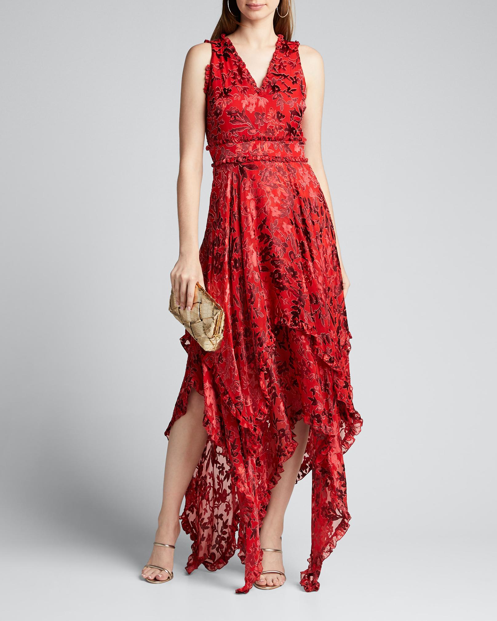 layered handkerchief dress ALICE + OLIVIA Sammi Double-Layered Wedding dress