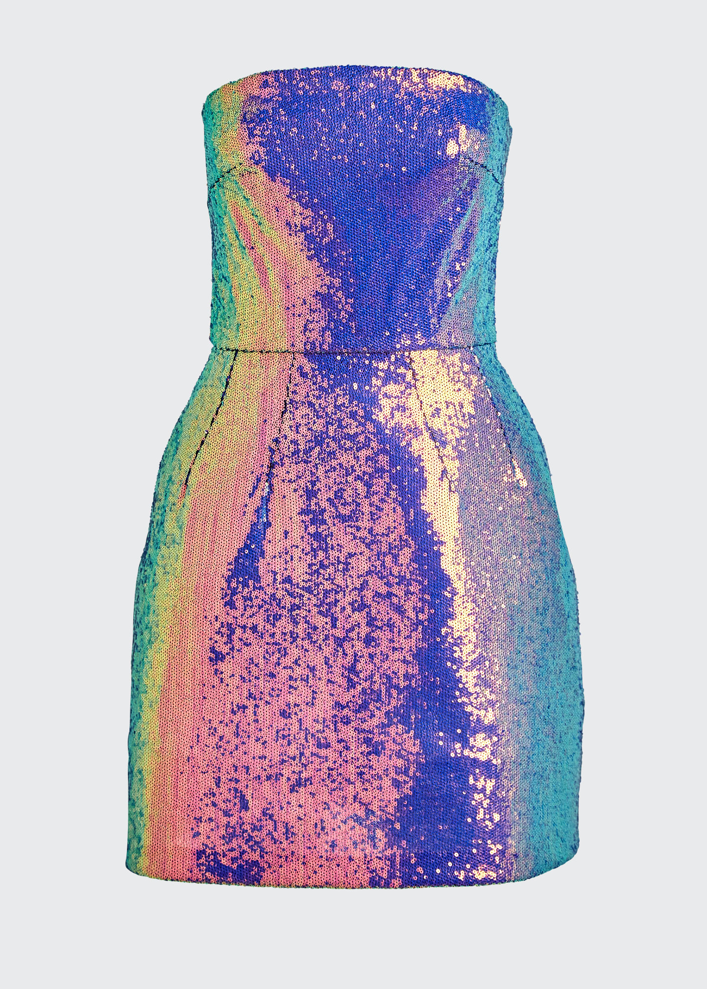 strapless open back dress Sleeveless Multicolor Sequin Mini Dress for Nightclub Magic  Victray