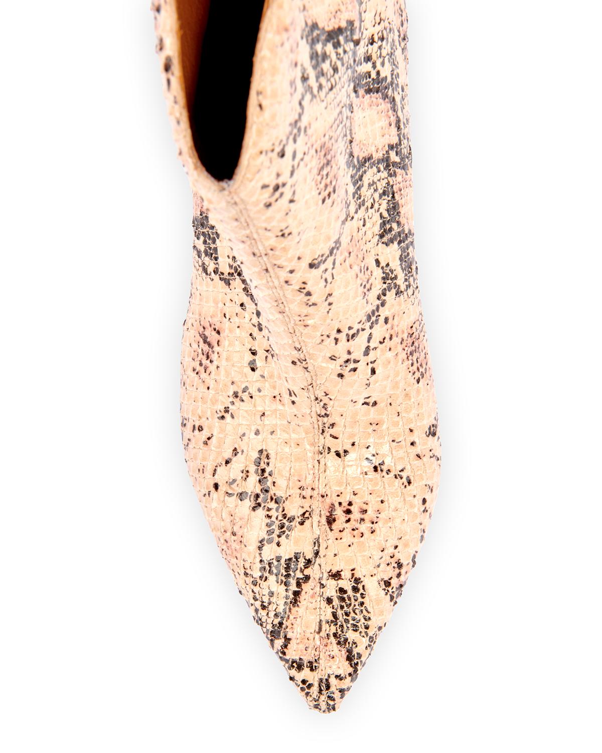 Isabel Marant Leinee Snake-Print Booties