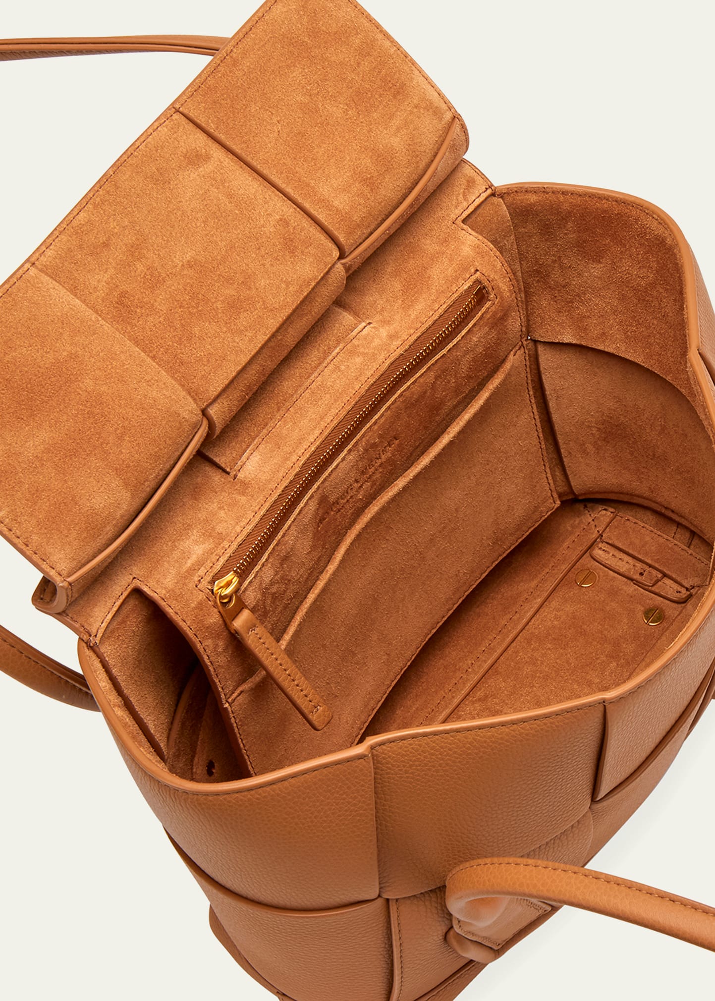 Bottega Veneta Arco 33 Mini Grainy Leather Top-Handle Bag