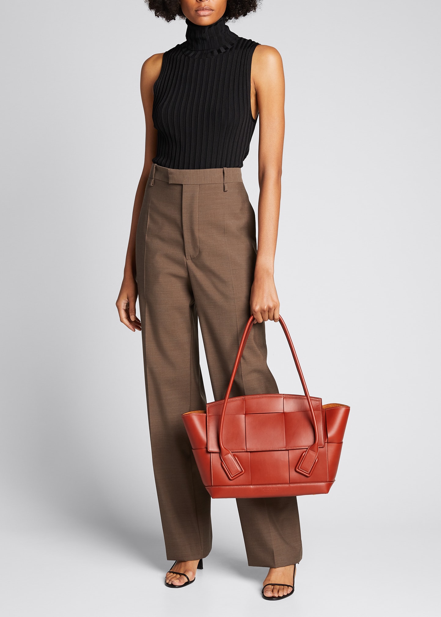 Bottega Veneta Arco 48 Medium French Calf Top-Handle Bag