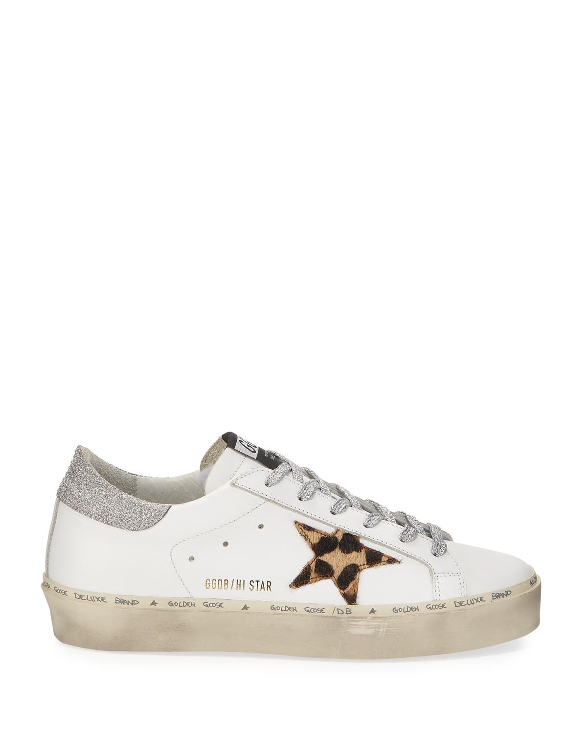 専用⭐︎GOLDEN  HI STAR LEOPAR Golden Goose Hi Star Leopard Metallic Sneakers - Bergdorf Goodman