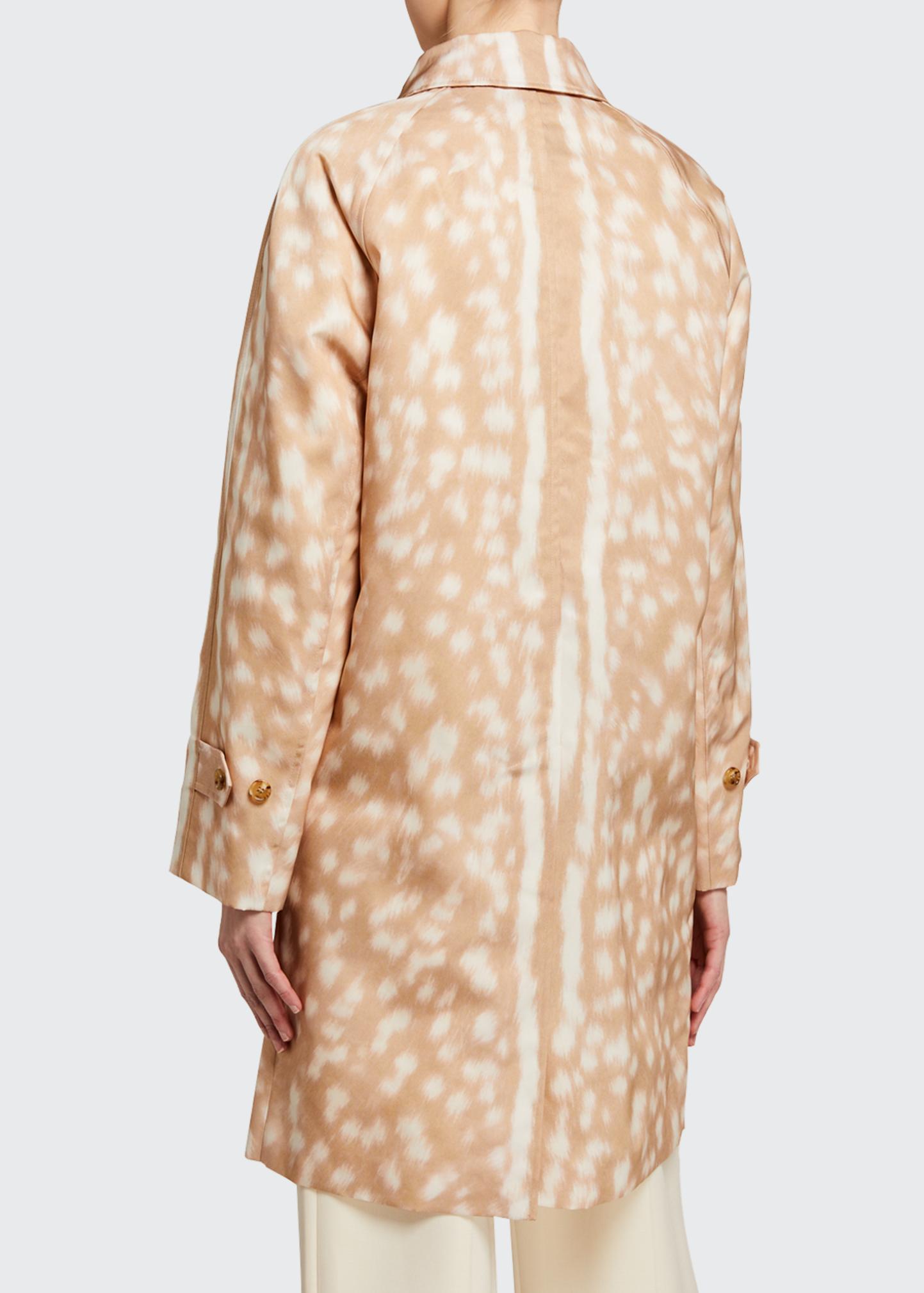 Burberry Brunstane Fawn Print Trench Coat - Bergdorf Goodman